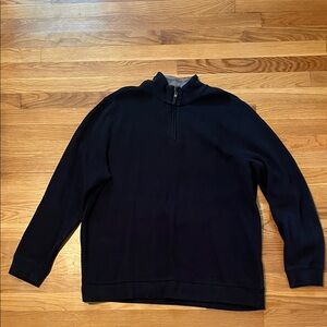 Tasso Elba Men's Navy Zip-Up Sweater‎